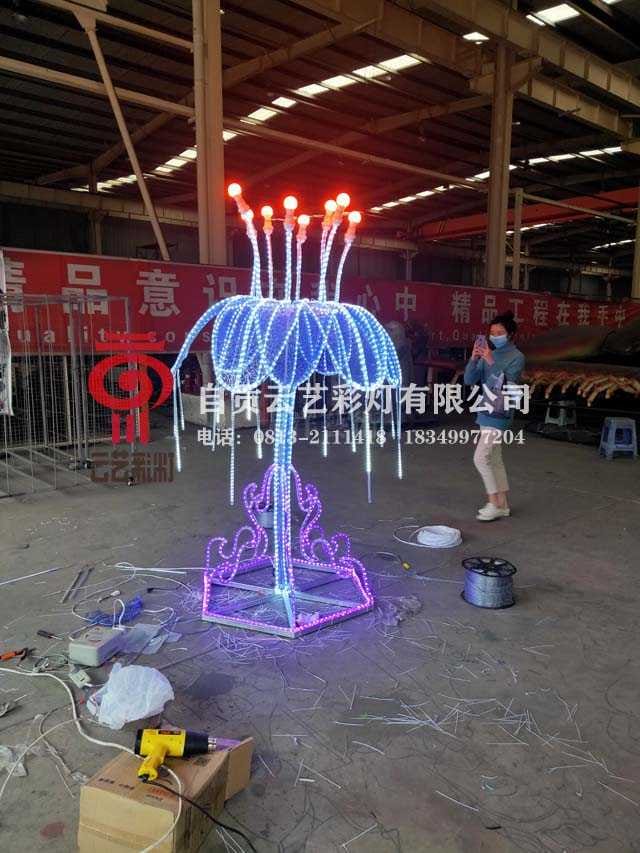 彩灯光雕树制作6