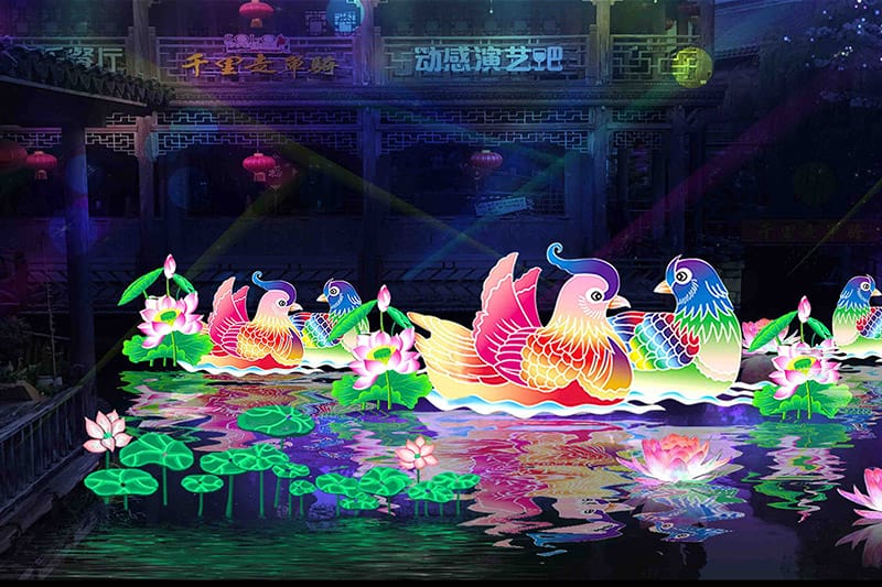 鸳鸯戏水花灯设计方案
